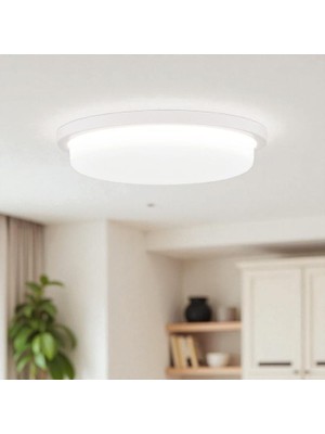 36 Watt Beyaz Işık Ledli Iç ve Dış Mekan 3200 Lümen Plastik Tavan ve Duvar Armatürü, LED Tavan Aplik