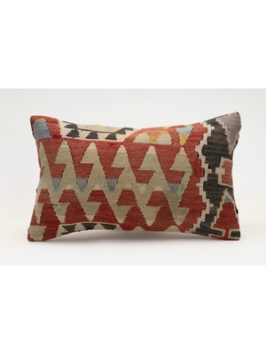 Kilim Wholesale El Yapımı Kilimden Yapılmış Vintage Kırlent Kılıfı, Yün, 30X50 cm