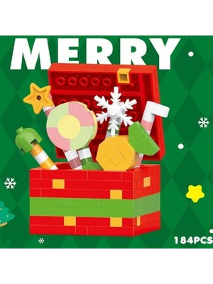 Zekton Yılbaşı Şeker Kutusu 3D Yapboz (184 Parça) | Nano Blok Noel Dekor Seti