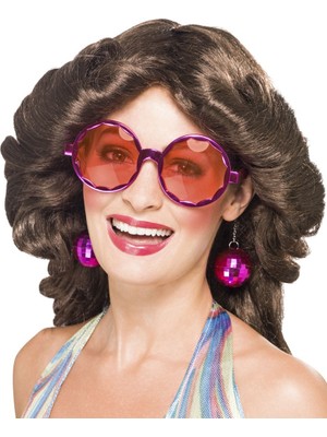 Hediye Bahçesi Disko Toplu Küpeli Parti Gözlüğü Pembe Renk