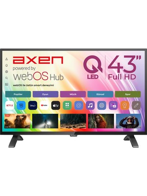 Axen AX43QMN540SC-S 43''  109 Ekran Uydu Alıcılı Full HD QLED webOS TV