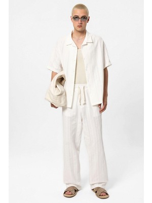 Vamos Basic Alt Üst Gömlek Takım Beyaz