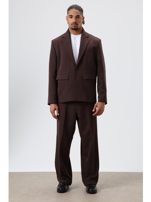 Vamos Oversize  Takım Elbise Koyu Kahve