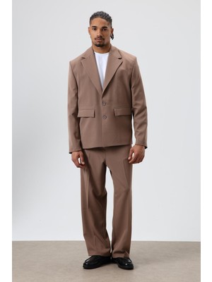 Vamos Oversize  Takım Elbise Kahve