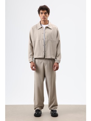 Vamos Relax Fit Ceket Bej