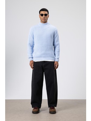 Vamos Yarım Balıkçı Yaka Triko Kazak Bebe Mavi