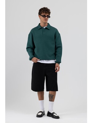 Vamos Basic Polo Yaka Sweatshirt Nefti