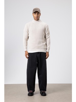 Vamos Yarım Balıkçı Yaka Triko Kazak Taş