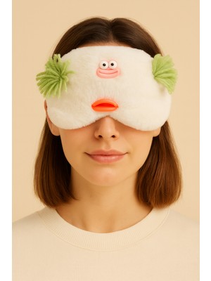 Püskül Aksesuarlı Göz Uyku Bandı