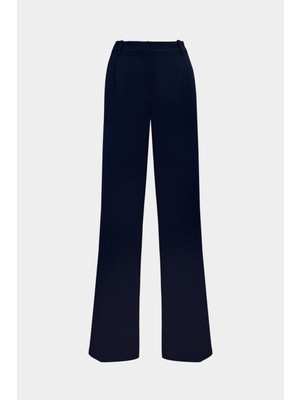 Açelya Okcu Premium Vento Orta Bel Wide Leg Dokuma Pantolon