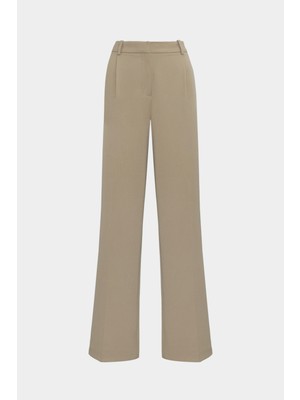 Açelya Okcu Premium Vento Orta Bel Wide Leg Dokuma Pantolon