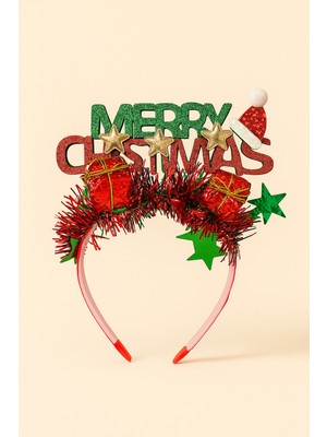 Merry Christmas Desenli Yılbaşı Taç