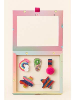 Kız Çocuk Unicorn Toka Seti Pembe