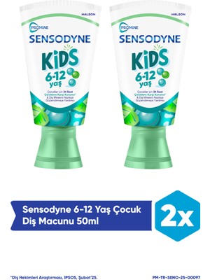 Sensodyne 6 + yaş çoçuk diş macunu 50 ml -Bubble Gum Aromalı 50 ml 2adet