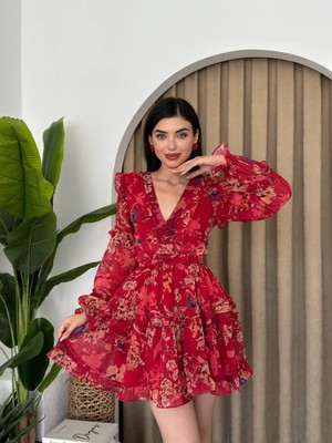 Bosel Avellino Sırt Dekolteli Elbise