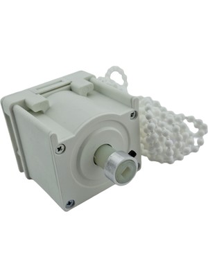 MorPerde 50MM Ahşap Jaluzi Redüktörlü Zincir Mekanizma Beyaz