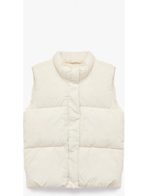 Koton Dik Yaka Fermuarlı Kolsuz Şişme Yelek