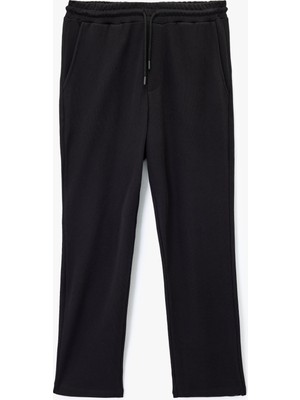 Koton Pamuklu Regular Fit Cepli Beli Bağcıklı Eşofman Altı