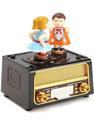 Skygo Radyo Müzikli Müzik Kutusu Kurmalı Dekoratif Hediyelik