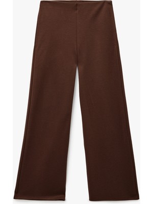 Koton Slim Fit Düz Geniş Paça Kumaş Pantolon