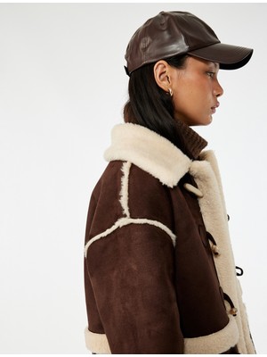 Koton Bonded Kaban Süet Görünümlü Cep Detaylı Düğmeli Içi Suni Kürklü