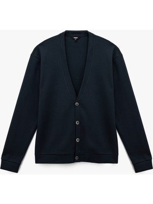 Koton Regular Fit Uzun Kollu V Yaka Pamuklu Düğmeli Hırka