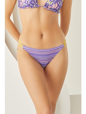 Loya Renkli Thin Strip Tek Alt Bikini