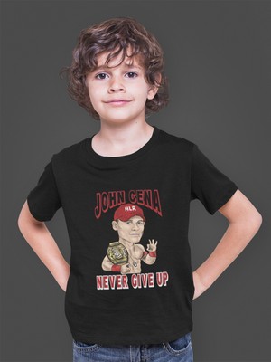 Bumeta Never Give Up John Cena Baskılı Çocuk Tişört T-Shirt