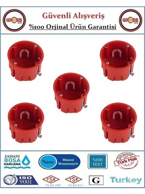 Çebi Alçıpan Anahtar Priz Kasası - 5 Adet