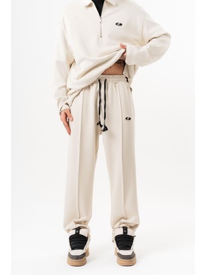 Respire Erkek Modal Baggy Eşofman Altı Ekru