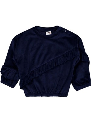 Civil Baby Fırfırlı 6-18 Ay Sweatshirt - Lacivert 18-24 Ay