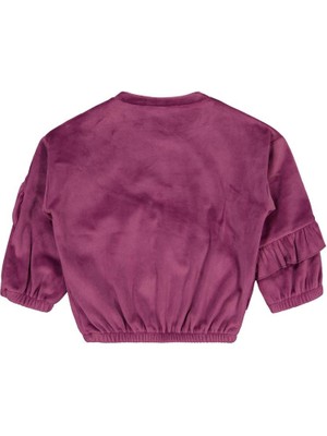 Civil Baby Fırfırlı 6-18 Ay Sweatshirt - Lila 12-18 Ay