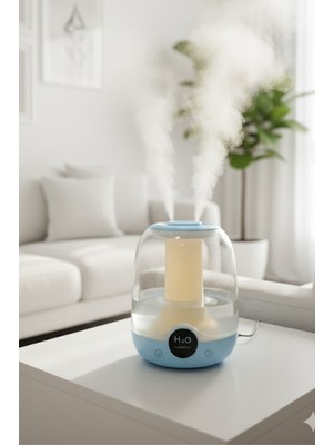 Blackbird Game Center Glr K07 Mavi Çift Spreyli Ultrasonik Sessiz Hava Nemlendirici ve Gece Lambası | 2.5L Kapasite