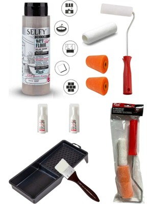 Selfy Decor Islak Zemin Boyası Vizon 500 ml Tezgah,fayans,granit,mermer,seramik Boyama Seti