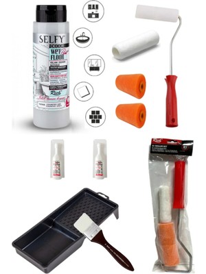 Selfy Decor Islak Zemin Boyası Country Gri 500 ml Tezgah,fayans,granit,mermer,seramik Boyama Seti