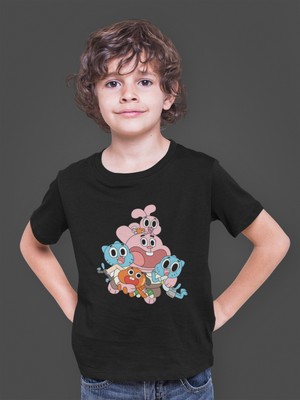 Bumeta Amazing World Of Gumball Baskılı Çocuk Tişört T-Shirt