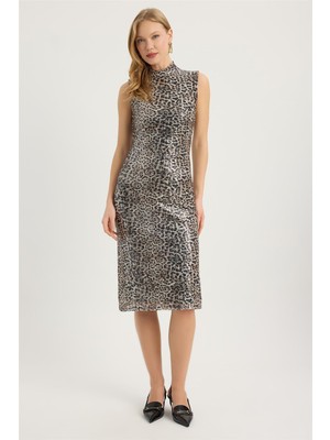 Home Store Leopar Desenli Elbise