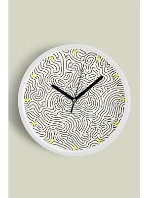 Modern Tasarım Duvar Saati - 30CM - Önü Camlı Beyaz Kasa - Sessiz Mekanizma