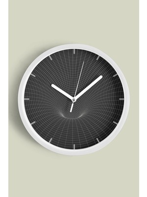 Olay Ufku Modern Duvar Saati - 30CM - Önü Camlı Beyaz Kasa - Sessiz Mekanizma