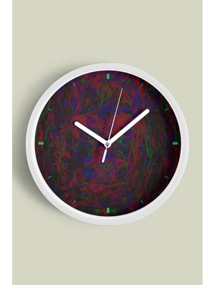 Modern Duvar Saati - 30CM - Önü Camlı Beyaz Kasa - Sessiz Mekanizma