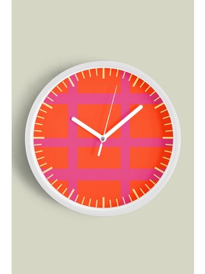 Modern Tasarım Duvar Saati - 30CM - Önü Camlı Beyaz Kasa - Sessiz Mekanizma