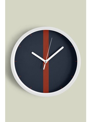 Modern Tasarım Duvar Saati - 30CM - Önü Camlı Beyaz Kasa - Sessiz Mekanizma