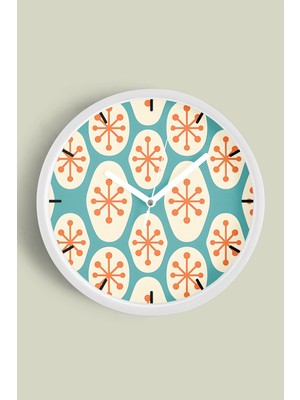 Modern Tasarım Duvar Saati - 30CM - Önü Camlı Beyaz Kasa - Sessiz Mekanizma