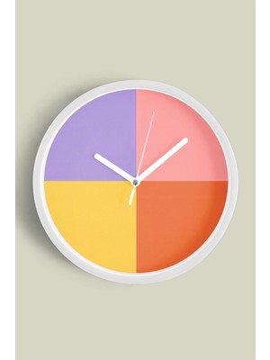 Modern Tasarım Duvar Saati - 30CM - Önü Camlı Beyaz Kasa - Sessiz Mekanizma