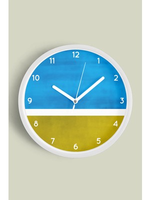 Modern Tasarım Duvar Saati - 30CM - Önü Camlı Beyaz Kasa - Sessiz Mekanizma