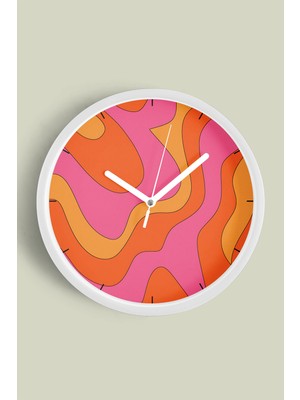 Modern Tasarım Duvar Saati - 30CM - Önü Camlı Beyaz Kasa - Sessiz Mekanizma