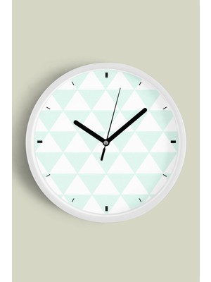 Modern Duvar Saati - 30CM - Önü Camlı Beyaz Kasa - Sessiz Mekanizma