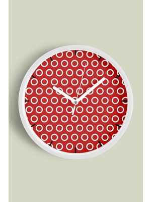 Modern Duvar Saati - 30CM - Önü Camlı Beyaz Kasa - Sessiz Mekanizma