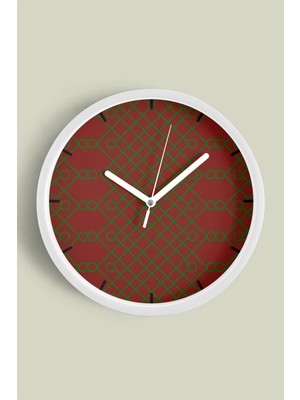 Modern Tasarım Duvar Saati - 30CM - Önü Camlı Beyaz Kasa - Sessiz Mekanizma