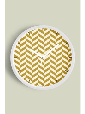 Modern Duvar Saati - 30CM - Önü Camlı Beyaz Kasa - Sessiz Mekanizma